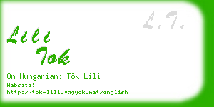 lili tok business card