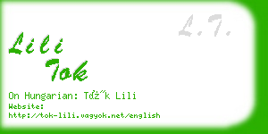 lili tok business card